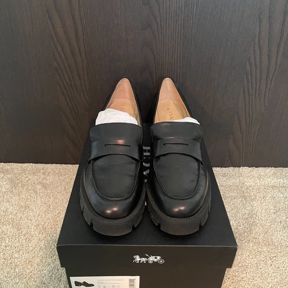 Coach Black Platform Loafers - Picture 4 of 4